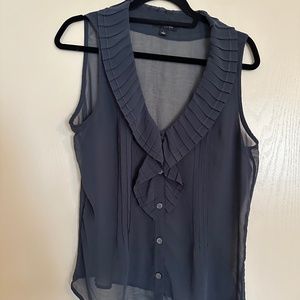 Banana sheer ruffle tank
